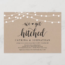 Strängljus Kraft, Svart typsnitt, Bröllopsutflykt Inbjudningar