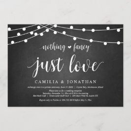 Strängljus, Kritbräda, Bröllopsfest för Elopement Inbjudningar