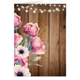 Strängljus & Landsblommor Rustik Lada Trä OBS Kort