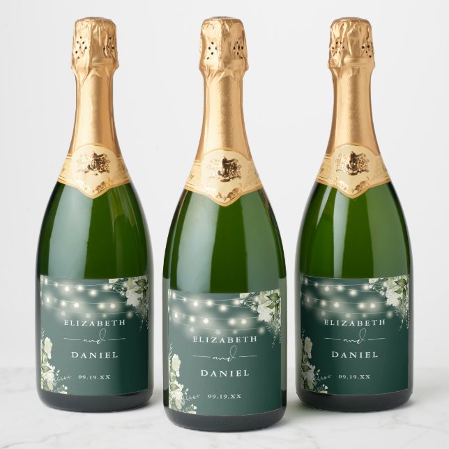Strängljus Smaragdgrön Grönska Blommig Bröllop (Flaskor)