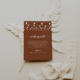 Strängljus Terrakotta Bröllopshjärtans Fröjd Brunn Tilläggskort