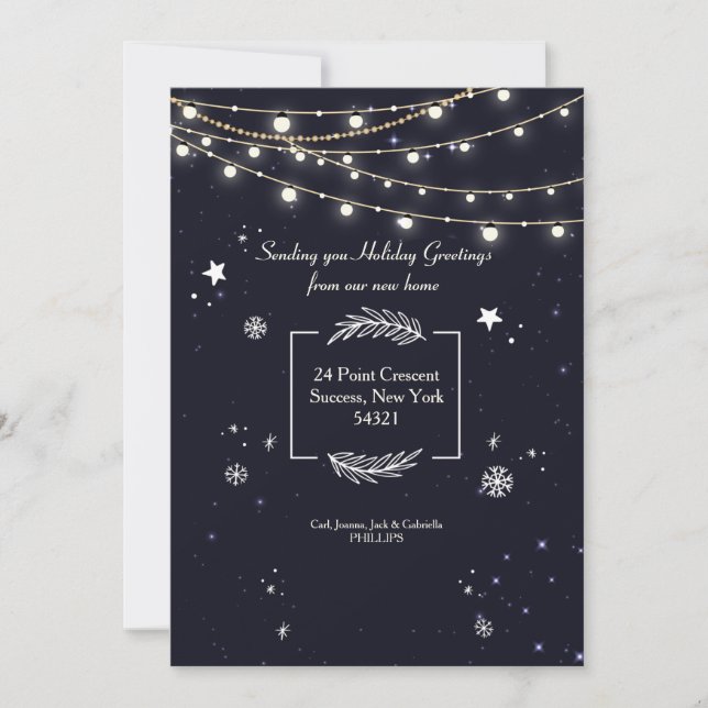 Strängljus Vinter Högtid Rör sig Annonsering Inbjudningar (Framsida)