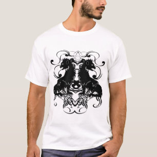 Strängning av Vintage Lejon med linor T-shirt