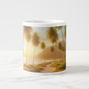 Strängsolnedgång för karibiska/tropiska/hawaiiska jumbo mugg