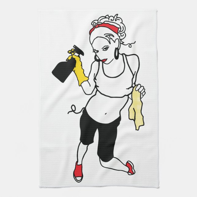 strängstädning kökshandduk (Vertikal)