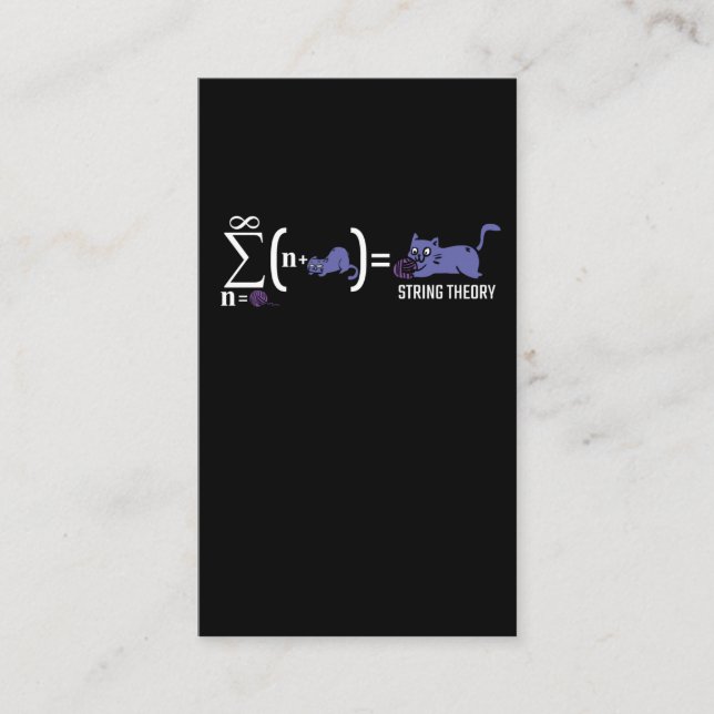 Strängteoriet Kattunge Science Physicist Cat lover Visitkort (Framsida)