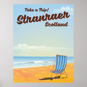 Stranraer Scotland vintage resor poster