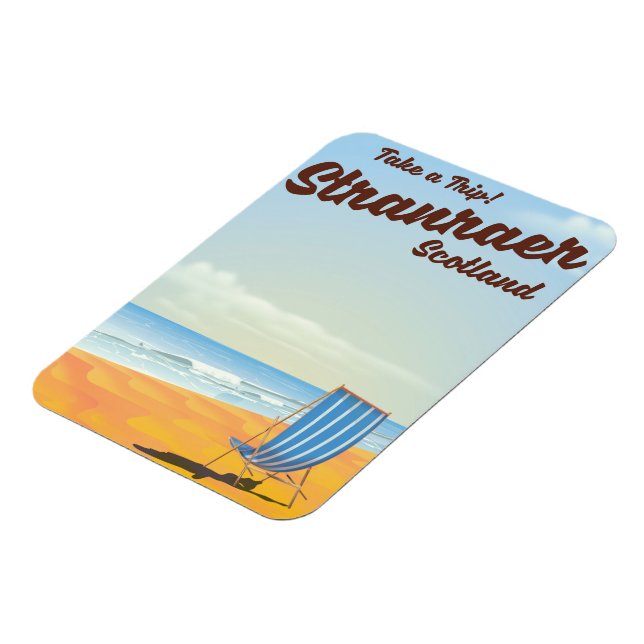 Stranraer Scotland vintage resor poster Magnet (Vänstra Sidan)