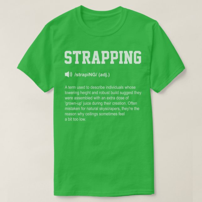 "Strapping Funny Dictionary Gym" betyder T Shirt (Design framsida)