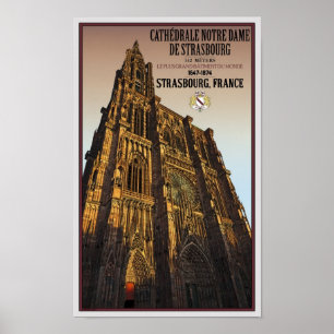 Strasbourg - domkyrka Notre Dame Poster