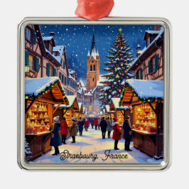 Strasbourg, France Christmas Market Holiday Julgransprydnad Metall