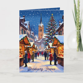 Strasbourg, France Christmas Market Personalized Kort