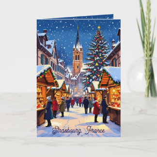 Strasbourg, France Christmas Market Personalized Kort
