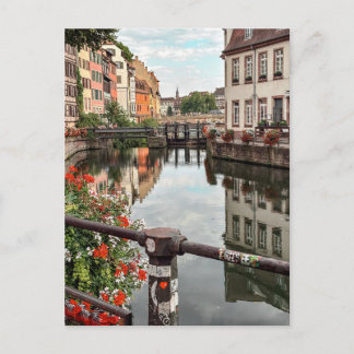Strasbourg Frankrike Alsace Sommar Vykort