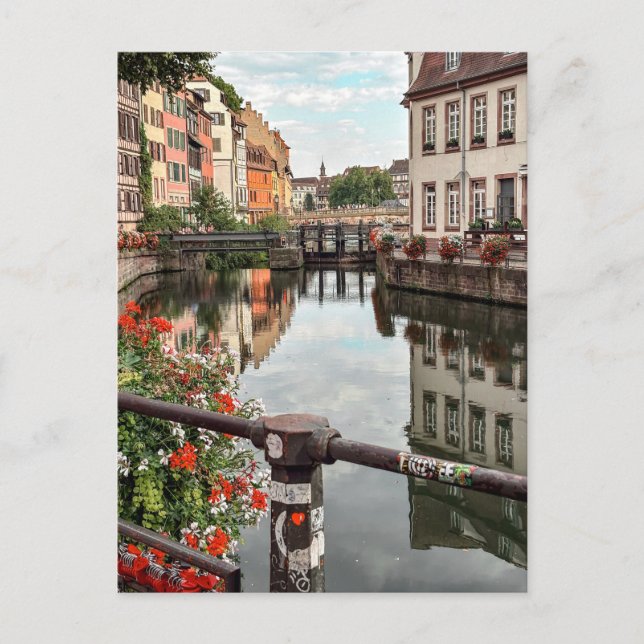 Strasbourg Frankrike Alsace Sommar Vykort (Framsida)