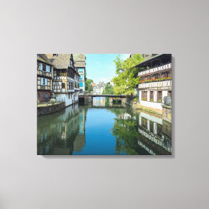 Strasbourg Frankrike Canal Canvastryck
