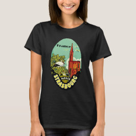 Strasbourg Frankrike Resa Retro Vintage T-Shirt