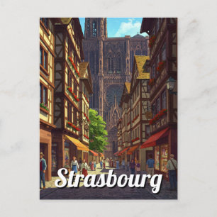 Strasbourg Frankrike Travel Vykort