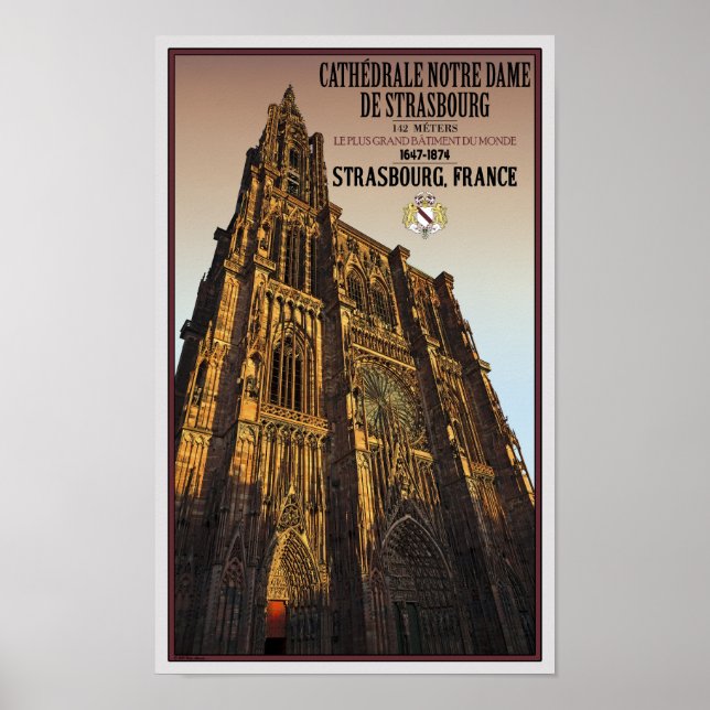 Strasbourg - katedral Notre Dame Poster (Framsidan)