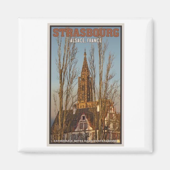 Strasbourg - katedralen och Träd Magnet (Framsidan)