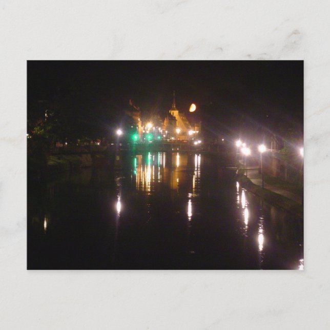 Strasbourg på natten vykort (Framsida)