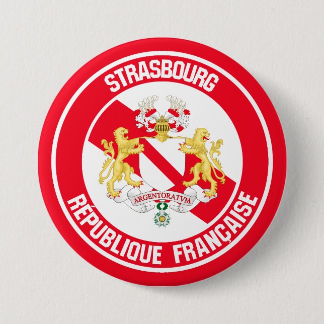 Strasbourg Round Emblem Knapp (Framsida)