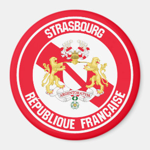 Strasbourg Round Emblem Magnet