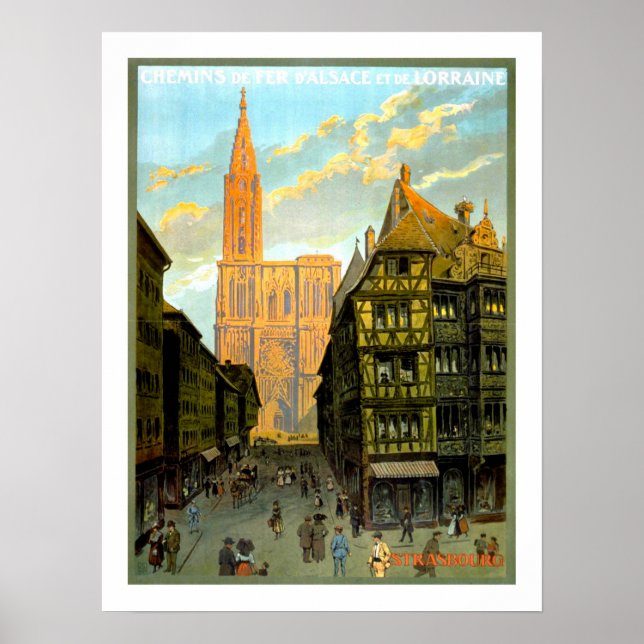 Strasbourg Vintage resor Poster (Framsidan)