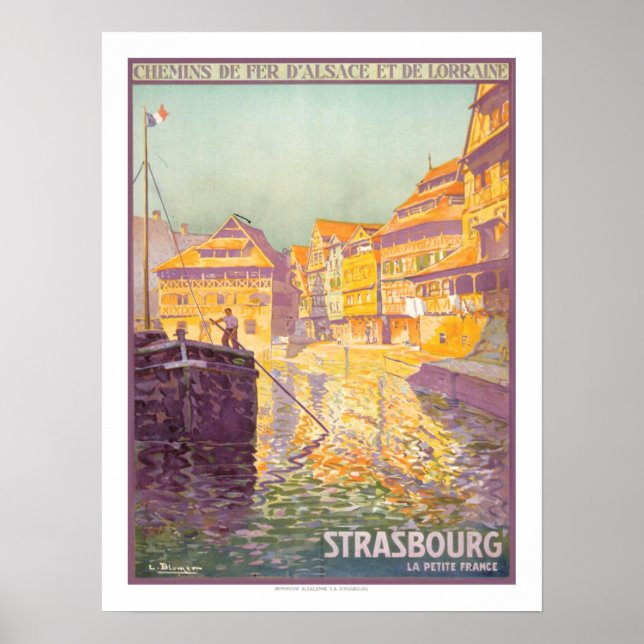 Strasbourg Vintage resor Poster (Framsidan)