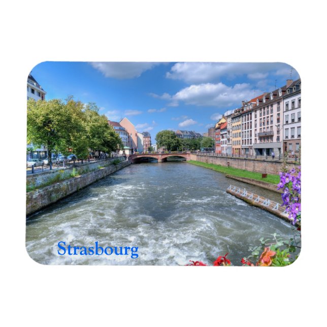 Strasbourgs centrum, Frankrike resa Magnet (Horisontell)