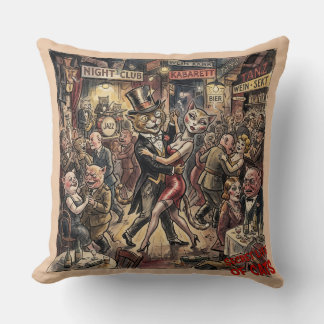 Strasbourgs Choreomani. Vintage Dancing Cat Kudde