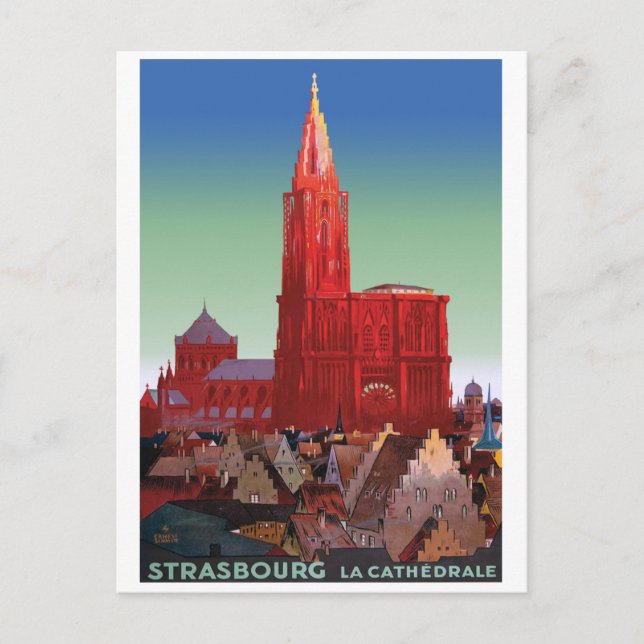 Strasbourgs domkyrka, Frankrike Vykort (Framsida)