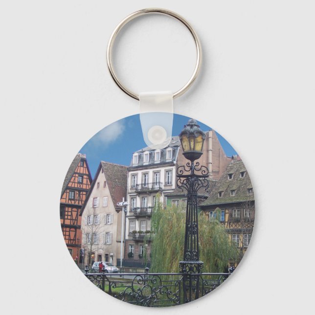 Strasbourgs Frankrike Keychain Nyckelring (Framsida)