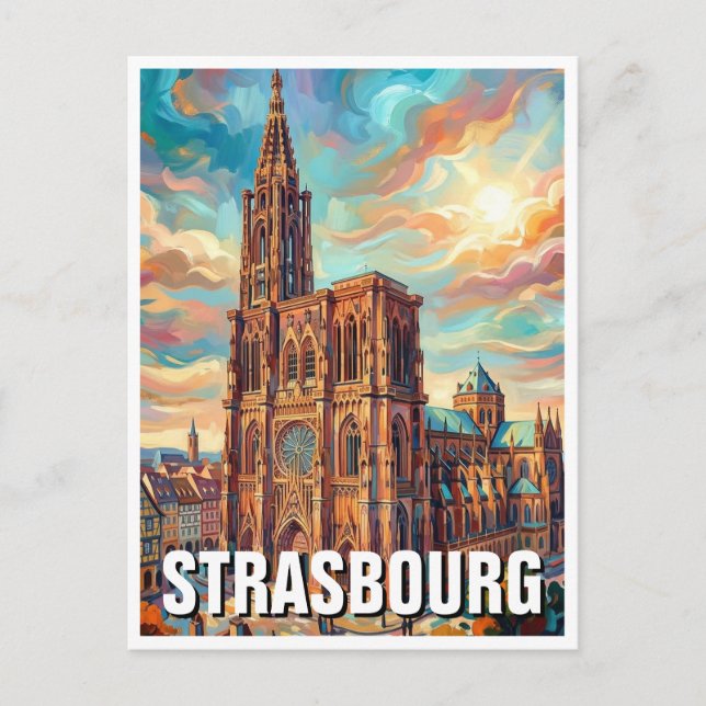 Strasbourgs katedral vykort (Framsida)