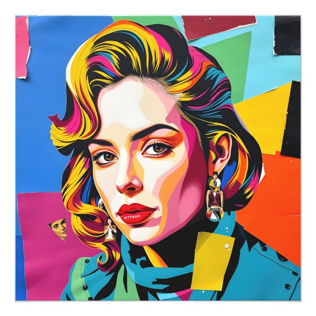 “Strasha” - Gloss Pop Collage Dream Fototryck (Framsidan)