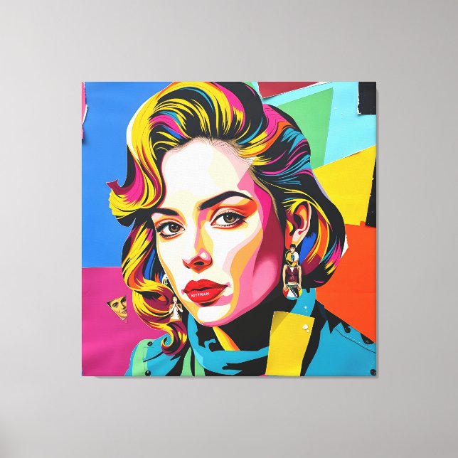 “Strasha” - Gloss Pop Collage Dröm Canvastryck (Framsida)