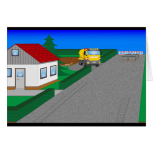 Straßen und Hausbau Hälsningskort