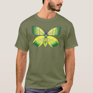 strassinspirerad geometrisk fjäril t shirt