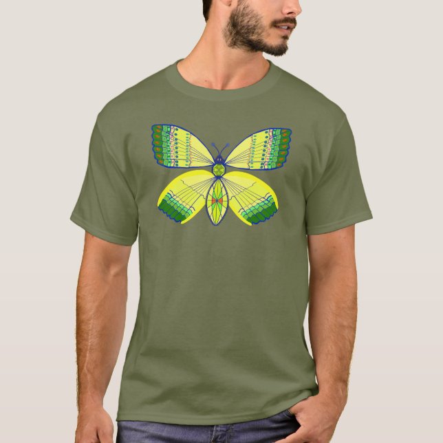 strassinspirerad geometrisk fjäril t shirt (Framsida)