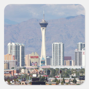 Strat Hotel och Casino Las vegas Stickers Fyrkantigt Klistermärke