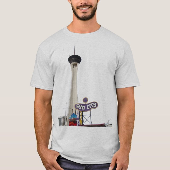 Strat torn & Roligt City Motel-skylt Las Vegas T Shirt (Framsida)
