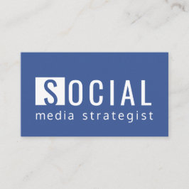 Strateg för massmedia för Facebook blått social - Visitkort