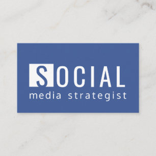 Strateg för massmedia för Facebook blått social Visitkort