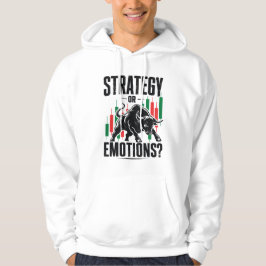 Strategi eller Känslor Bull Trading Mentalitetsdes Hoodie
