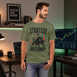 Strategi eller Känslor Bull Trading Mentalitetsdes T Shirt