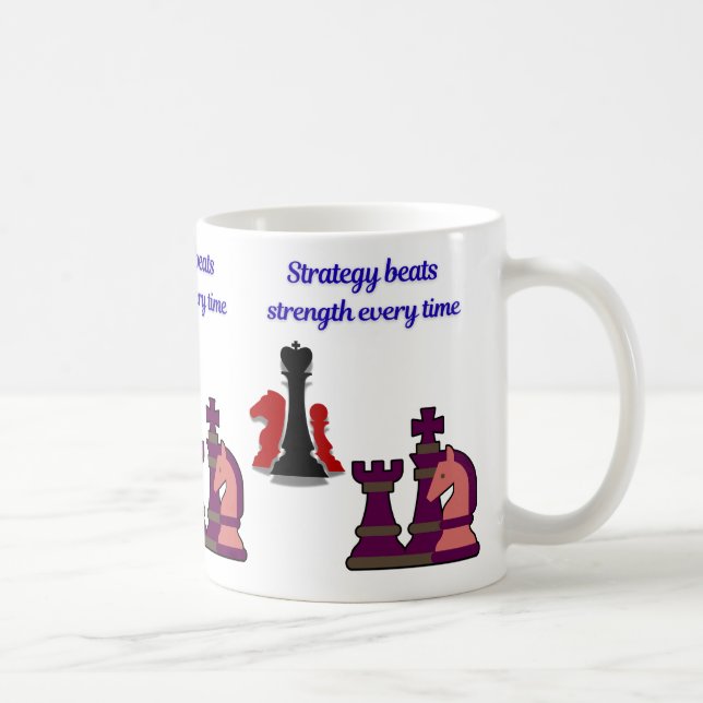 Strategi före styrka Schackmugg Kaffemugg (Höger)
