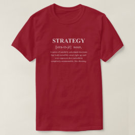 Strategi Rollig Definition Med Vit Text Spelande T Shirt