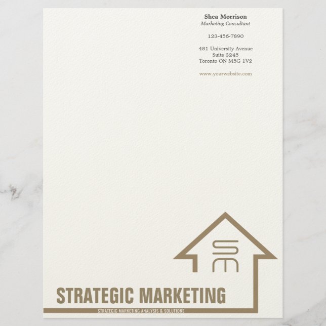 Strategic Marknadsföring Letterhead Brevhuvud (Framsida)