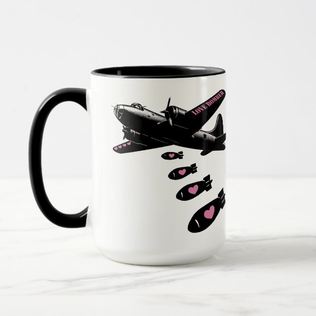 Strategisk Kärleksbomb Pink Detaljer Mugg (Vänster)