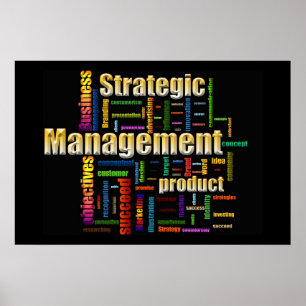 Strategisk ledningdesignsvart poster